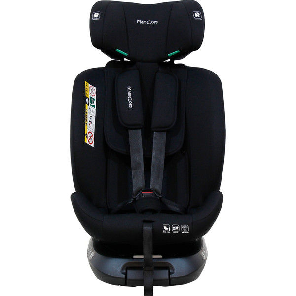 Mamaloes Demian Zwart 40-150 cm 360° i-Size Autostoel