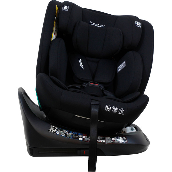 MamaLoes Demian Zwart 40-150 cm 360° i-Size Autostoel - Set van 2