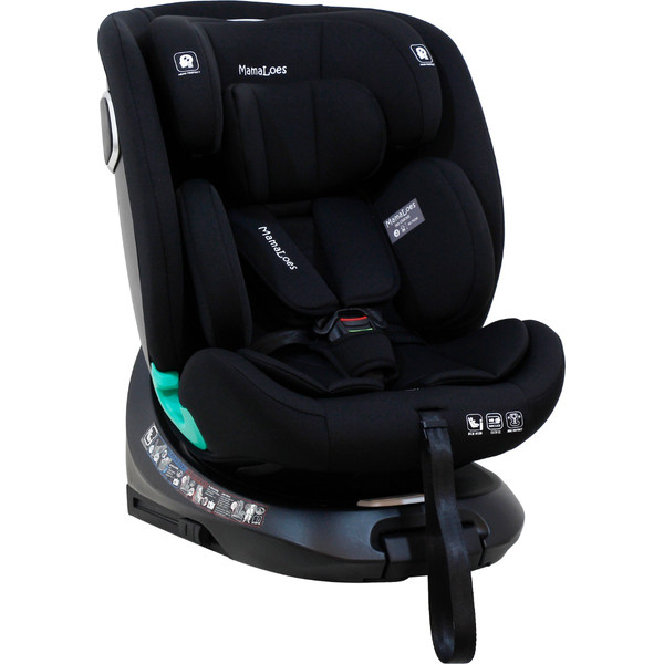 MamaLoes Demian Zwart 40-150 cm 360° i-Size Autostoel - Set van 2