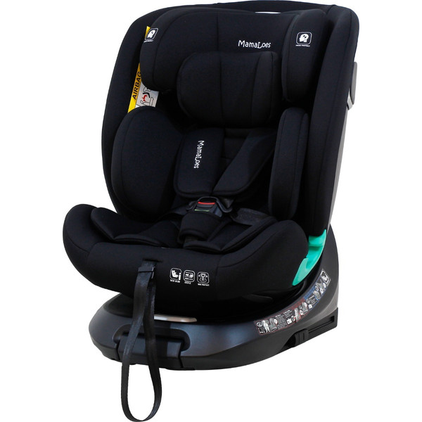 MamaLoes Demian Zwart 40-150 cm 360° i-Size Autostoel - Set van 2