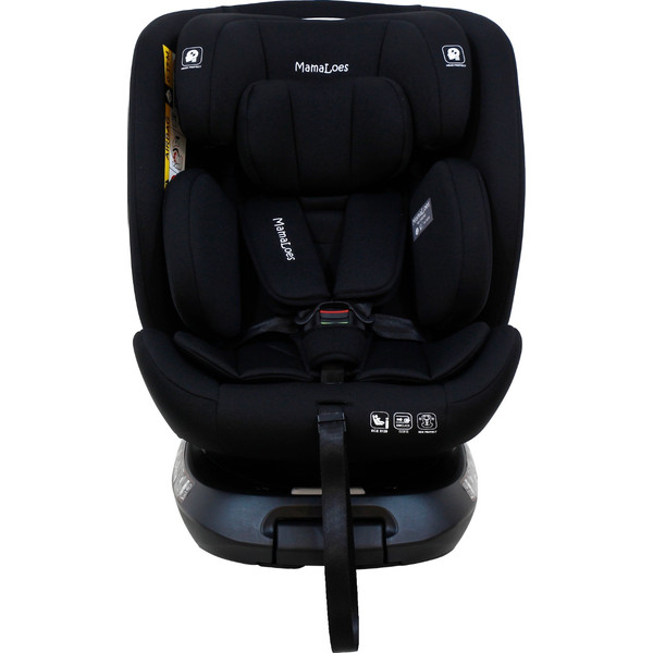 MamaLoes Demian Zwart 40-150 cm 360° i-Size Autostoel - Set van 2