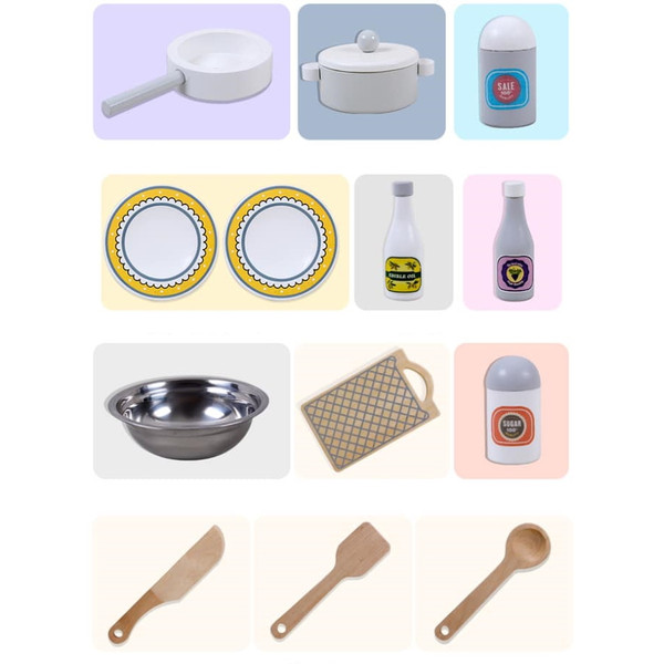 Eco Toys Grijs Moderne Houten Kinderkeuken HC491072