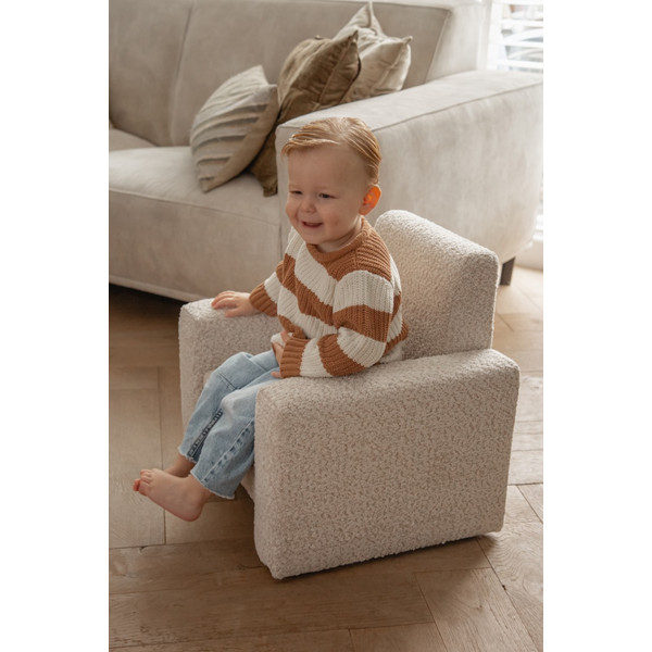 MamaLoes Jamie Beige Bouclé Kinderfauteuil ML040705