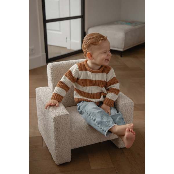 MamaLoes Jamie Beige Bouclé Kinderfauteuil ML040705