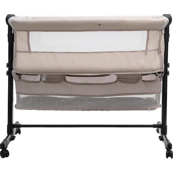 MamaLoes Jessie Beige Wieg aan Bed