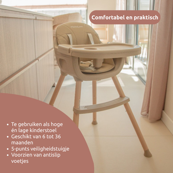 MamaLoes Lily Taupe Kinderstoel