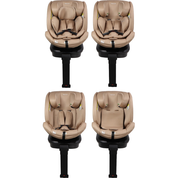 MamaLoes Lio Nougat 40-150 cm 360° i-Size Autostoel - Set van 2
