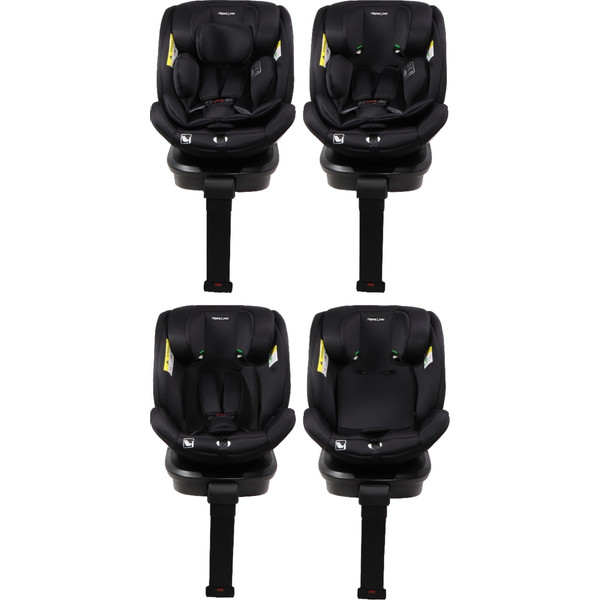 MamaLoes Lio Zwart 40-150 cm 360° i-Size Autostoel - Set van 2