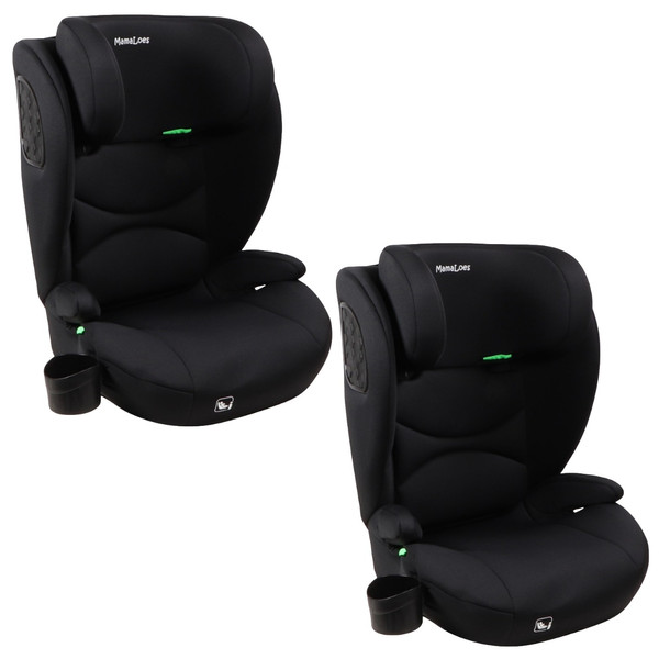 MamaLoes Liv Zwart 100-150 cm i-Size Autostoel - Set van 2