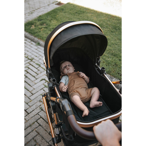 MamaLoes Marly Zwart 3-in-1 Combi Kinderwagen incl. Autostoel ML050101
