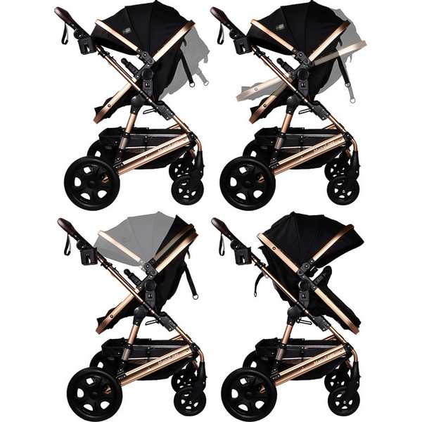 Set MamaLoes Marly Rose/Beige: Kinderwagen, Autostoel, Wieg, Schommel en Stoel