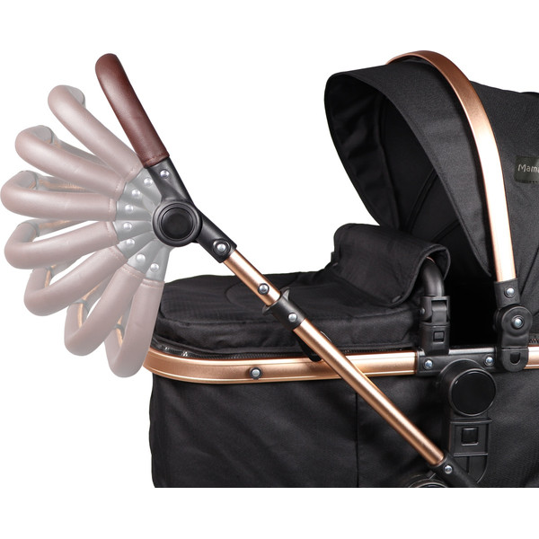 MamaLoes Marly Zwart/Antraciet 3-in-1 Combi Kinderwagen incl. Autostoel ML050103