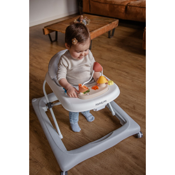 MamaLoes Mikko Grijs Baby Walker Loopstoel