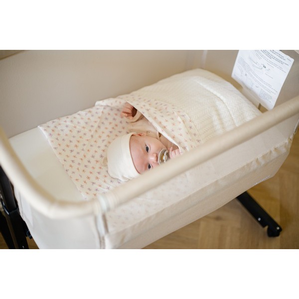 MamaLoes Off-white 70x100cm Knitted Wiegdeken ML010605