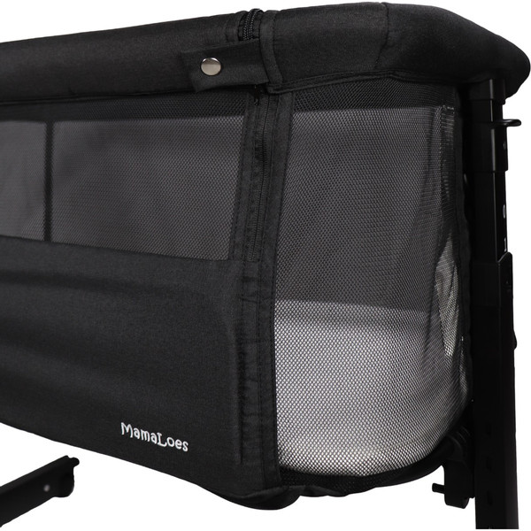 Set MamaLoes Bodi Nougat/Zwart: Kinderwagen, Autostoel, Base, Wieg, Schommel & Stoel