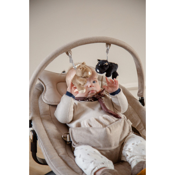 MamaLoes Nola Zwart Deluxe Elektrische Babyschommel