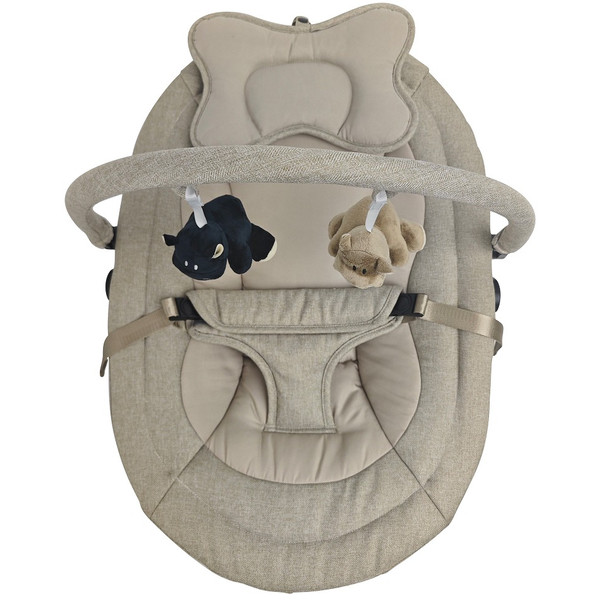 MamaLoes Nola Beige Deluxe Elektrische Babyschommel