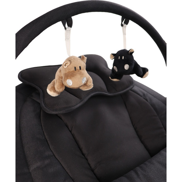 MamaLoes Nola Zwart Deluxe Elektrische Babyschommel