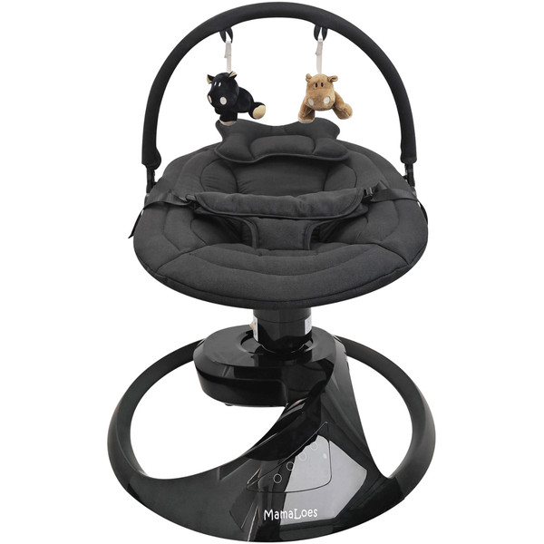 MamaLoes Nola Zwart Deluxe Elektrische Babyschommel