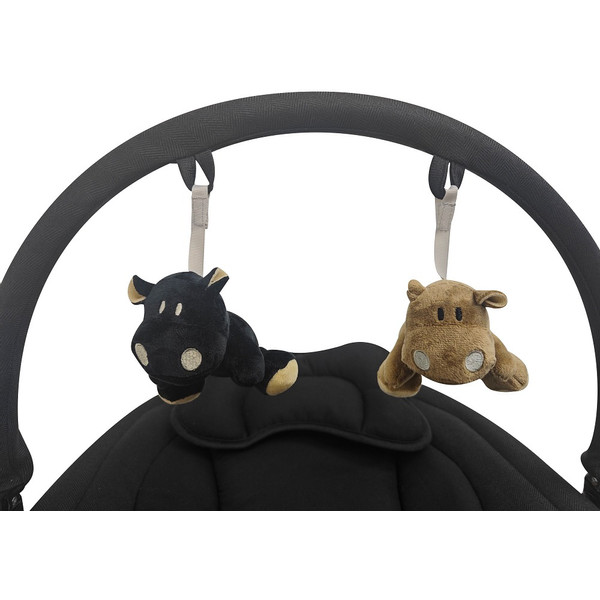 MamaLoes Nola Zwart Deluxe Elektrische Babyschommel