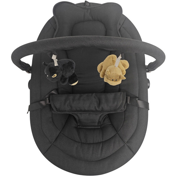 MamaLoes Nola Zwart Deluxe Elektrische Babyschommel