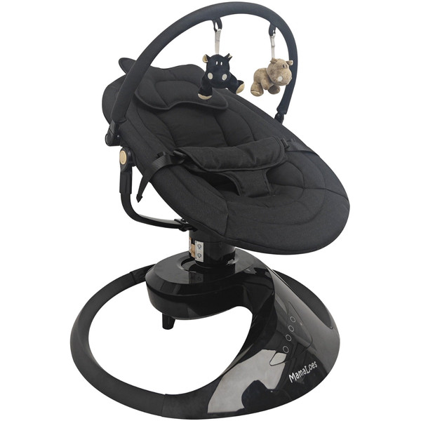 MamaLoes Nola Zwart Deluxe Elektrische Babyschommel