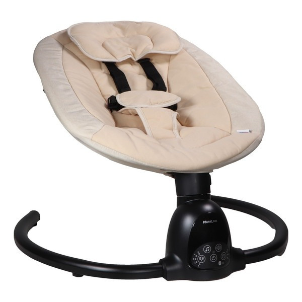 Set MamaLoes Bodi Zwart/Beige: Kinderwagen, Autostoel, Base, Wieg, Schommel & Stoel