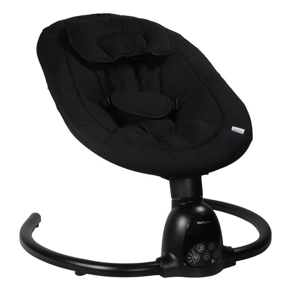 Set MamaLoes Bodi Nougat/Zwart: Kinderwagen, Autostoel, Base, Wieg, Schommel & Stoel