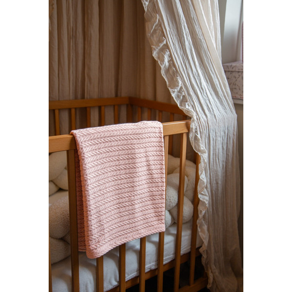 MamaLoes Oudroze 100x150cm Knitted Ledikantdeken ML010610