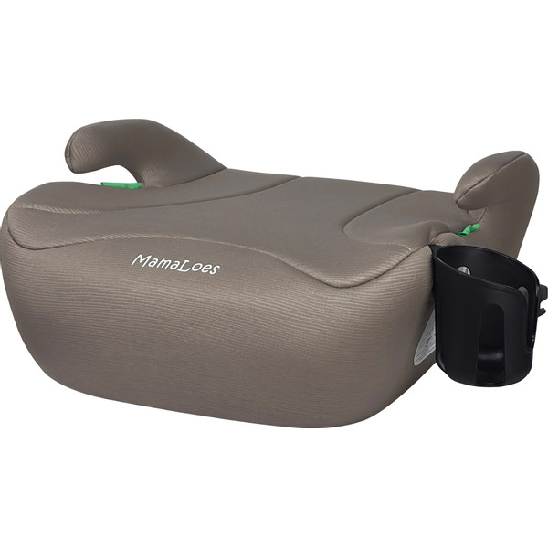 MamaLoes Pip Taupe Isofix 125-150 cm i-Size Booster - Set van 2