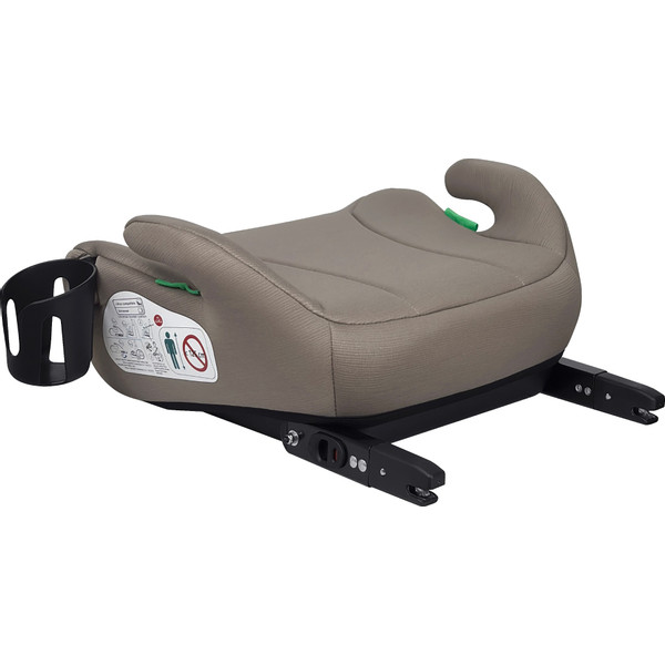 MamaLoes Pip Taupe Isofix 125-150 cm i-Size Booster - Set van 2