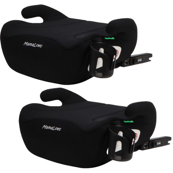 MamaLoes Pip Zwart Isofix 125-150 cm i-Size Booster - Set van 2