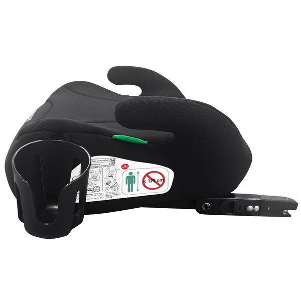 MamaLoes Pip Zwart Isofix 125-150 cm i-Size Booster - Set van 2