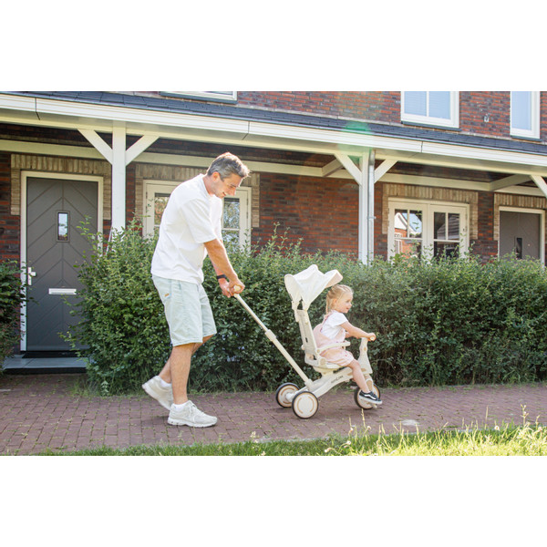 Weekendaanbieding: MamaLoes Quinn Beige Driewieler met Duwstang