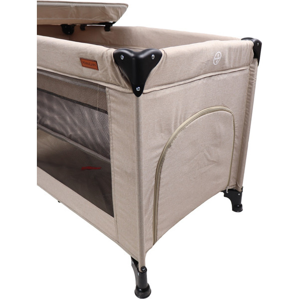 MamaLoes Raff Taupe Deluxe Campingbed incl. Aankleedvlak