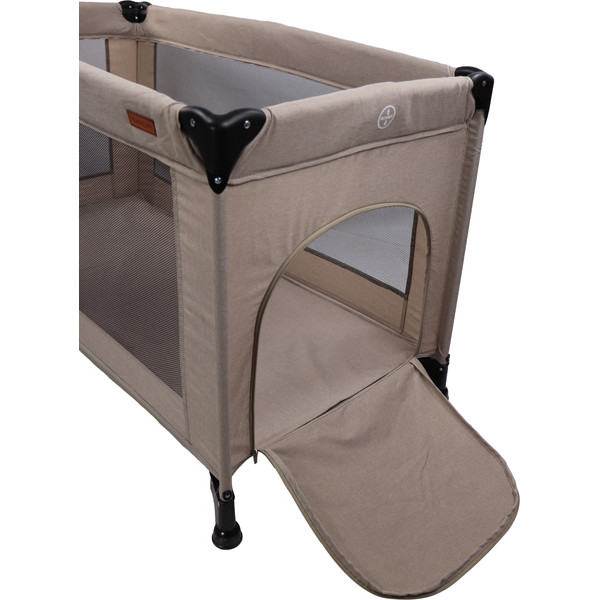 MamaLoes Raff Taupe Deluxe Campingbed incl. Aankleedvlak