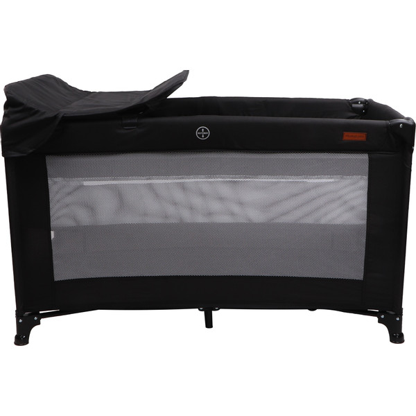 MamaLoes Raff Zwart Deluxe Campingbed incl. Aankleedvlak