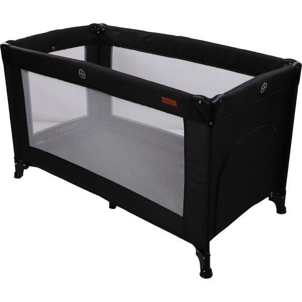 MamaLoes Raff Zwart Deluxe Campingbed incl. Aankleedvlak