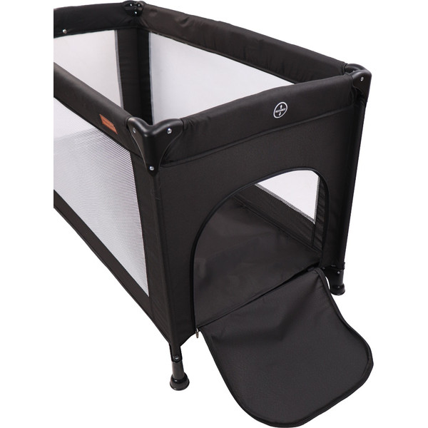 MamaLoes Raff Zwart Deluxe Campingbed incl. Aankleedvlak