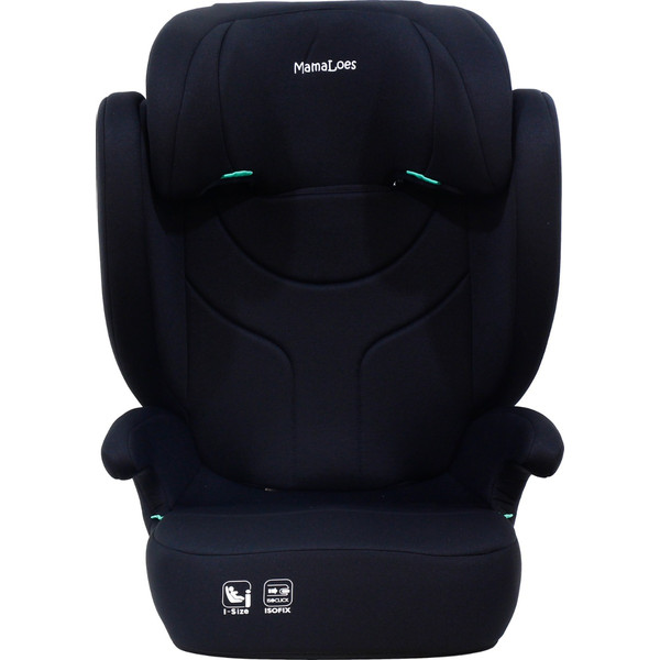 MamaLoes Rio Zwart Isofix 100-150 cm i-Size Autostoel - Set van 2