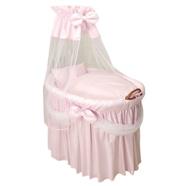 MamaLoes Royal Zacht Roze Voile Baby Wiegje 66757