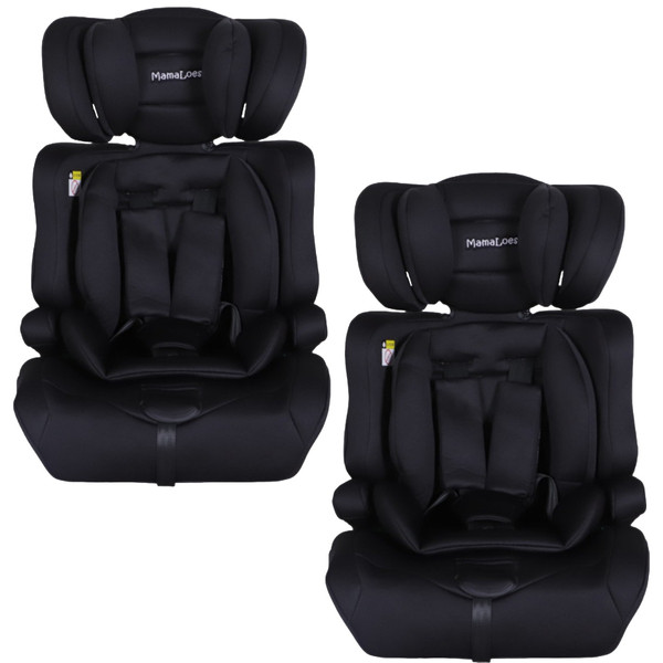 MamaLoes Saar Zwart 76-150 cm i-Size Autostoel - Set van 2