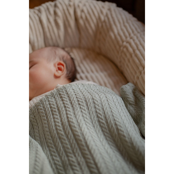 MamaLoes Sage Groen 70x100cm Knitted Wiegdeken ML010603