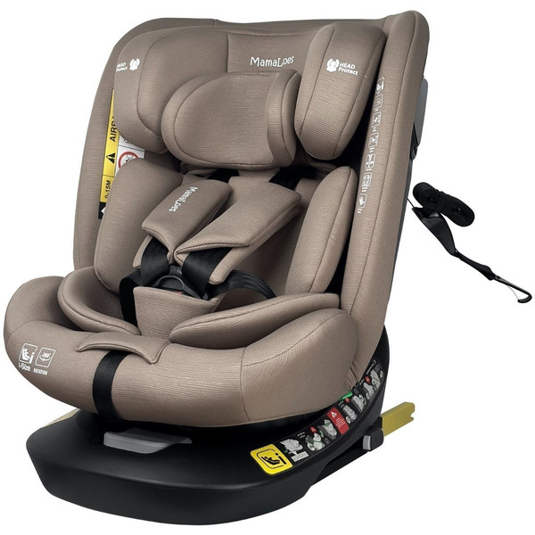 MamaLoes Sef Taupe Luxe 40-150 cm 360° i-Size Autostoel