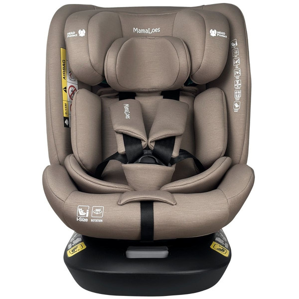 MamaLoes Sef Taupe Luxe 40-150 cm 360° i-Size Autostoel