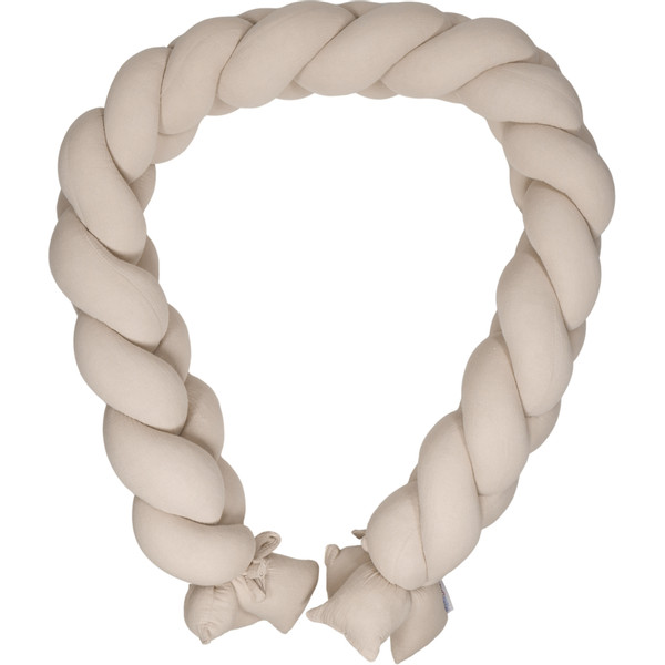 MamaLoes Soft Cotton Ecru 210 cm Braided Bedbumper ML020504