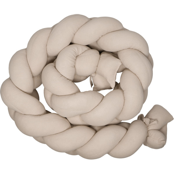 MamaLoes Soft Cotton Ecru 210 cm Braided Bedbumper ML020504