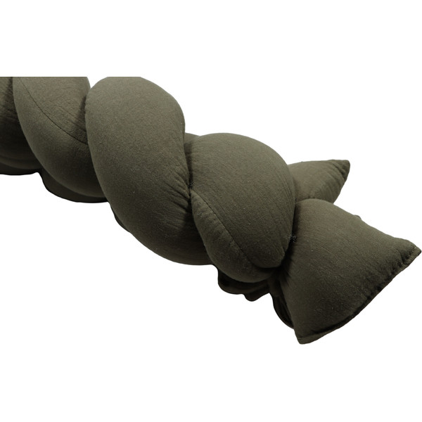MamaLoes Soft Cotton Groen 210 cm Braided Bedbumper ML020514