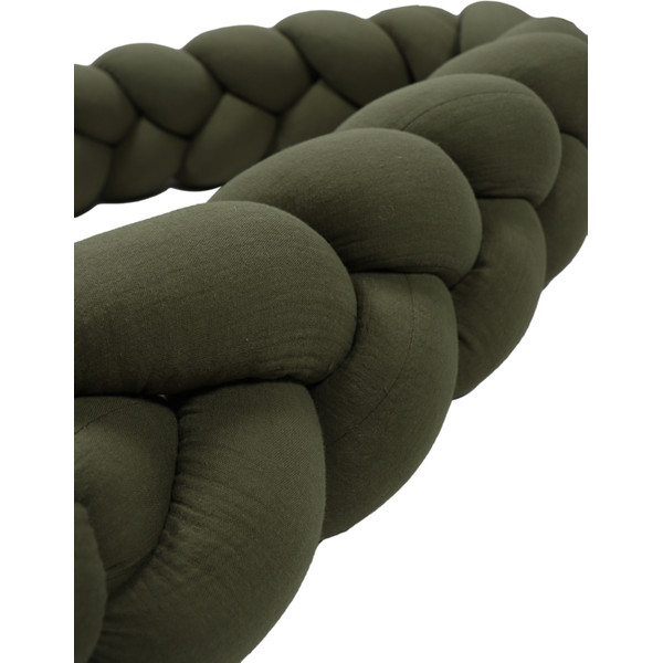 MamaLoes Soft Cotton Groen 210 cm Braided Bedbumper ML020514