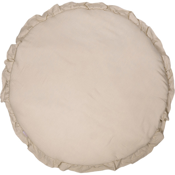 MamaLoes Soft Cotton Ruffle Ecru 90 cm Rond Boxkleed ML020241